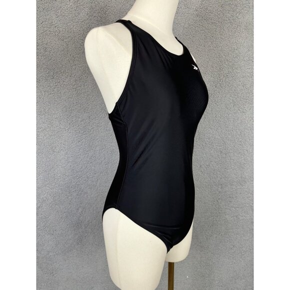 Reebok Women's High-Neck Athletic One-Piece Swimsuit Small Black New With Tag's. - Picture 3 of 8